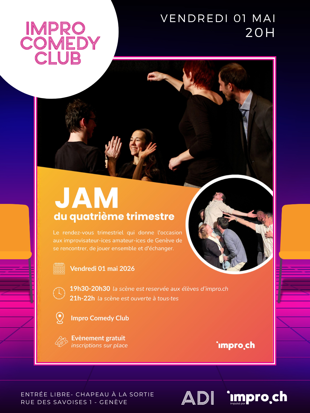 Jam des élèves d’impro.ch